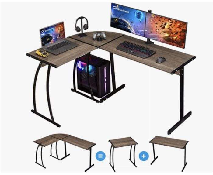 GreenForest L Shaped Gaming Computer Desk 58.1 inch, LShape Corner