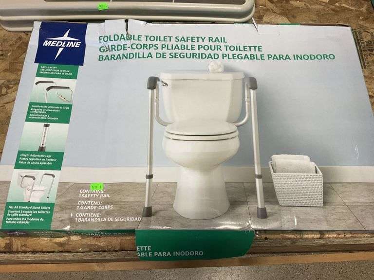 Foldable toilet safety rail Metzger Property Services LLC