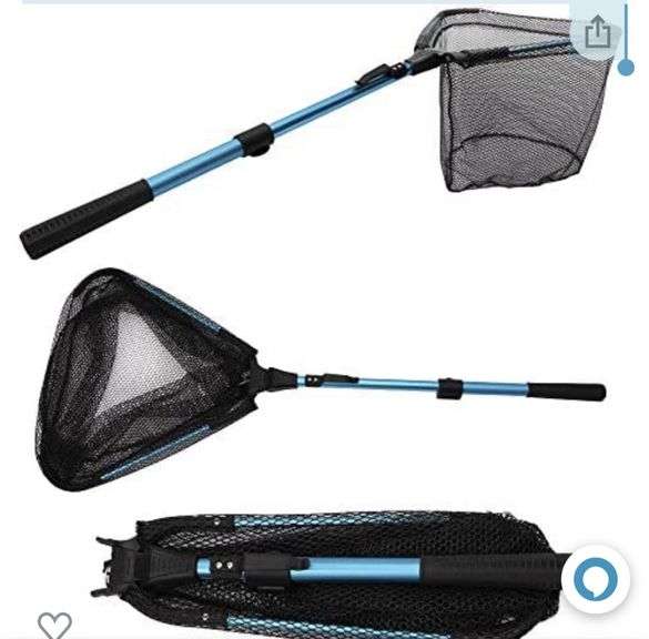HIKKY Foldable Fishing Net, Fishing Landing Net With Lightweight Portable Aluminum Alloy Frame