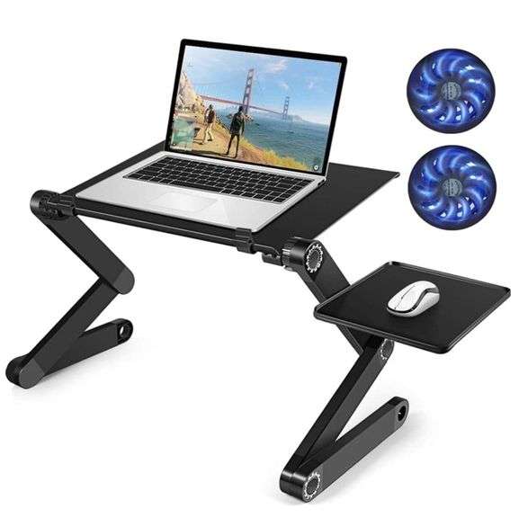 Laptop Stands, Portable Laptop Table with Cooling fans Metzger