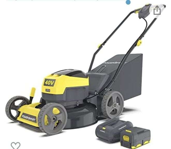 Powersmart Lawn Mower, 17'' Push 3in1 Cordless Lawn Mower, 40V 4.0Ah Brushless Lawn Mower