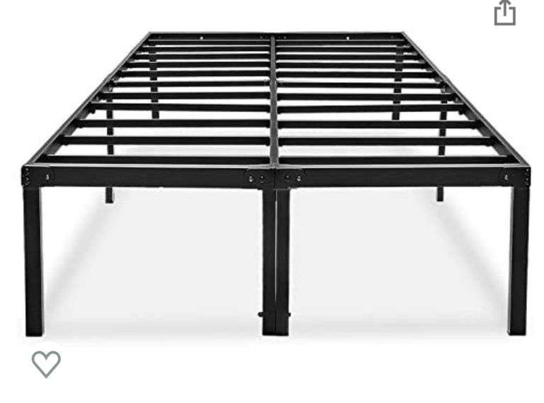 HAAGEEP 18 Inch Queen Bed Frame No Box Spring Needed High Platform