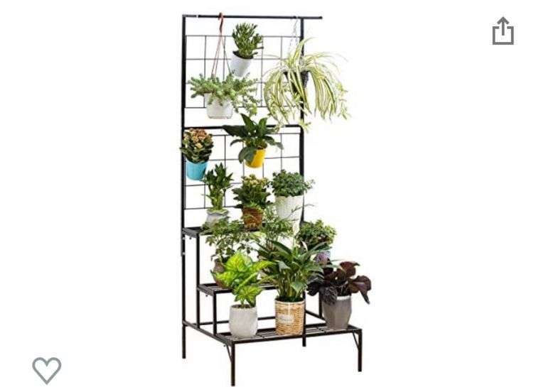 Metal 3Tier Hanging Plant Stand Planter Shelves Flower Pot Organizer