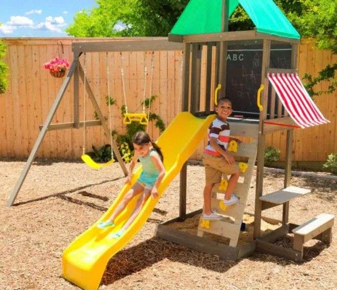 New KidKraft Newport Playset, Missing the Slide Metzger Property Services LLC