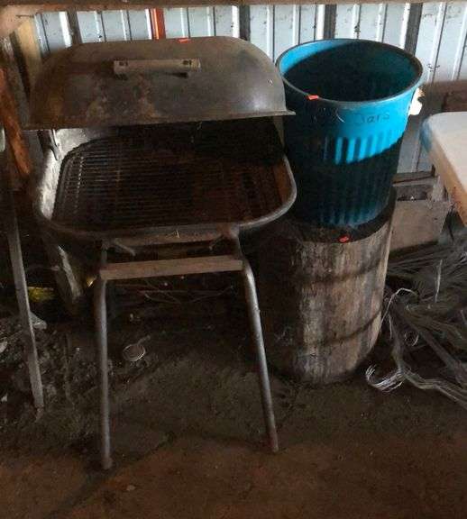 Charcoal Grill , Wood Log, Bucket Metzger Property Services LLC