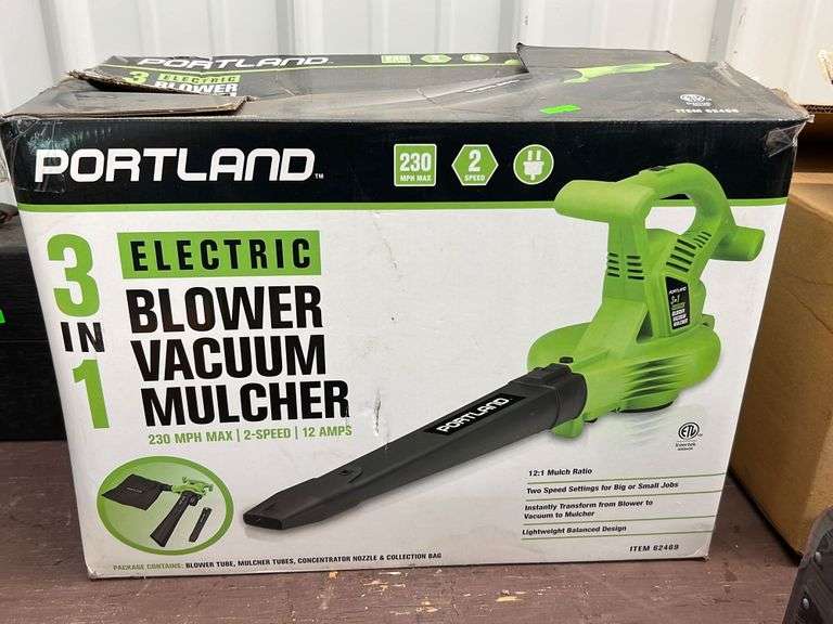 Portland 3 in 1 Electric Blower Vacuum Mulcher in box Metzger
