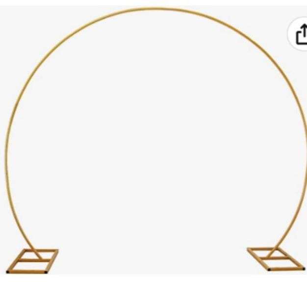 Metal gold round balloon arch Metzger Property Services LLC