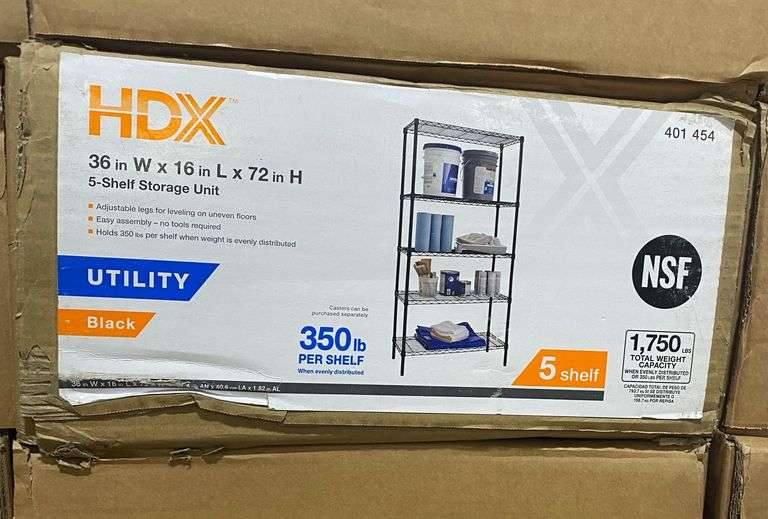 HDX 5Shelf Adjustable, Heavy Duty Storage Shelving Unit (350 lbs