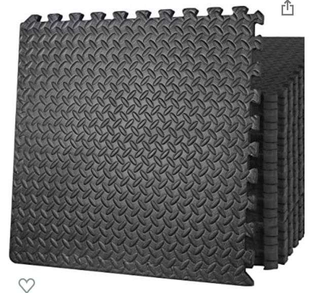 thumbnail image 2 of 24-Piece Puzzle Exercise Mat – Interlocking EVA Foam Gym Floor Tiles, 96 Sq Ft 2 of 3