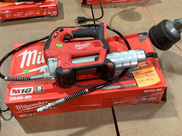 Milwaukee M18 cordless 2 speed grease gun tool only Metzger Property