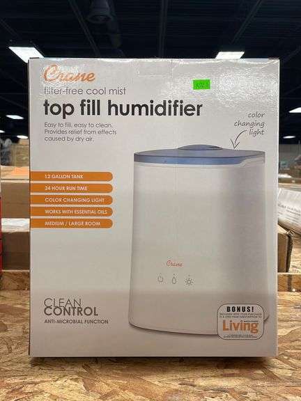 Crane Humidifiers for Bedroom Large Room (5.45L Water Tank), Top Fill ...