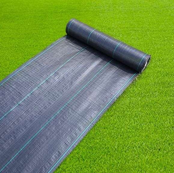 thumbnail image 2 of Kffkff Weed Barrier 4x300ft Landscape Fabric 3.2oz Heavy Duty Geotextile Fabric Woven PP Weed Control Mat For Underlayment High Permeability Good For 2 of 10