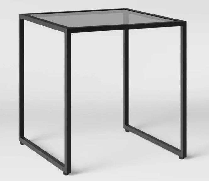 Black Glass Patio Accent Table Project 62 Metzger Property Services LLC