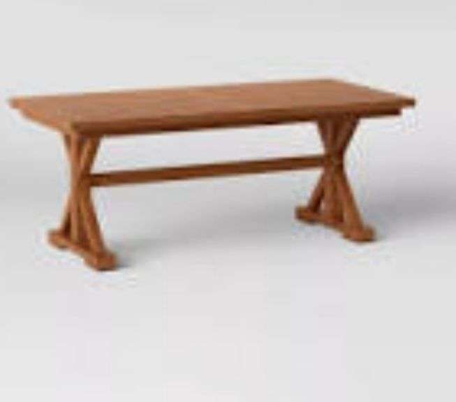 Threshold morie coffee table brown Metzger Property Services, LLC