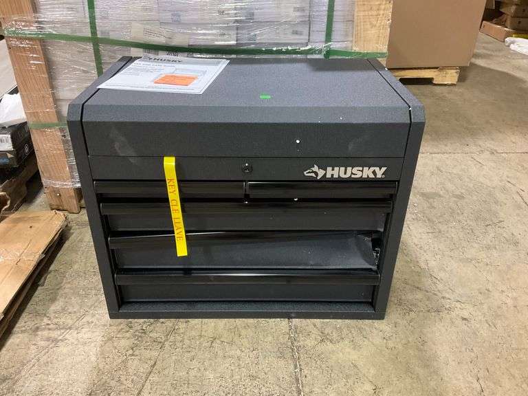 Husky 5 drawer tool chest drawer damaged 26 W x 21 H x 16 D has keys
