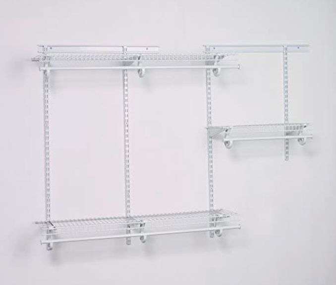 Closetmaid shelf track 4ft. To 6ft. Adjustable closet organizer kit white Metzger Property