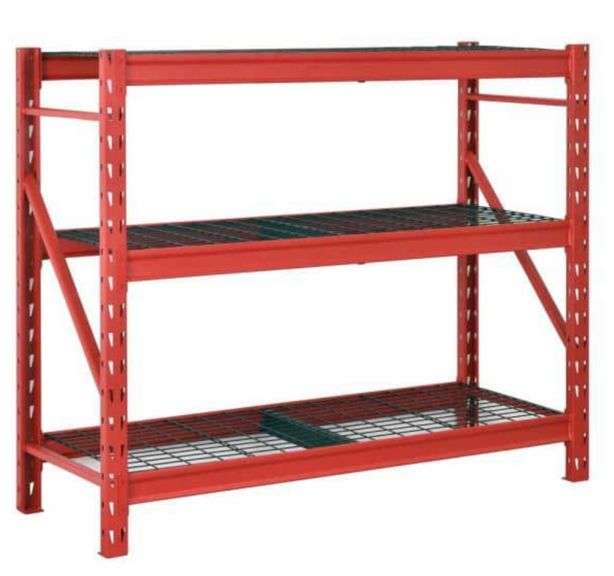 Husky 3Tier Heavy Duty Industrial Welded Steel Garage Storage Shelving