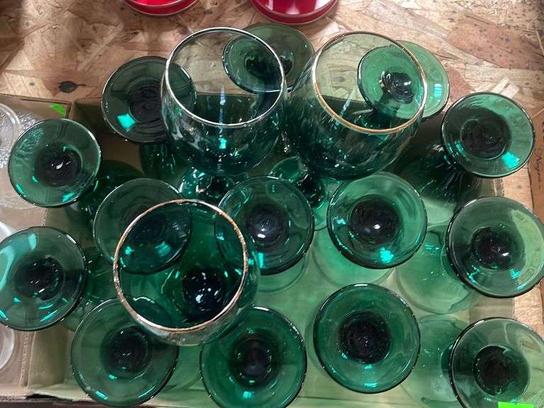 Colored Glass set, Clear Glass Mug set Metzger Property Services LLC