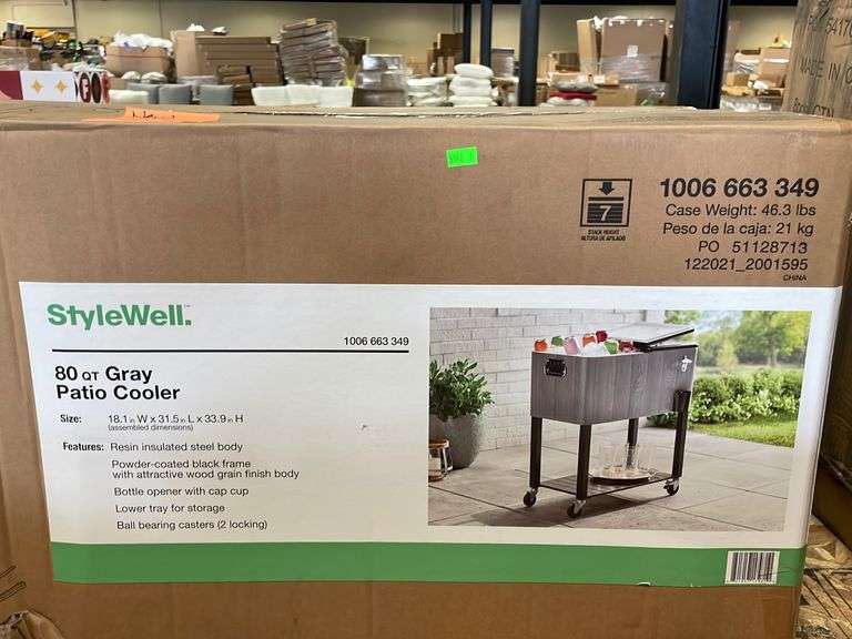 StyleWell 80 quart gray patio cooler Metzger Property Services LLC