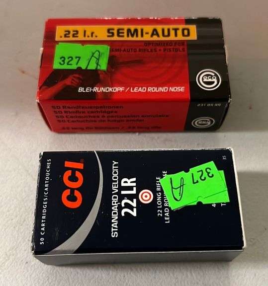 (1) Box of 50 Cartidges .22 l.r. Semi-Auto Shells, (1) Box of 50 ...