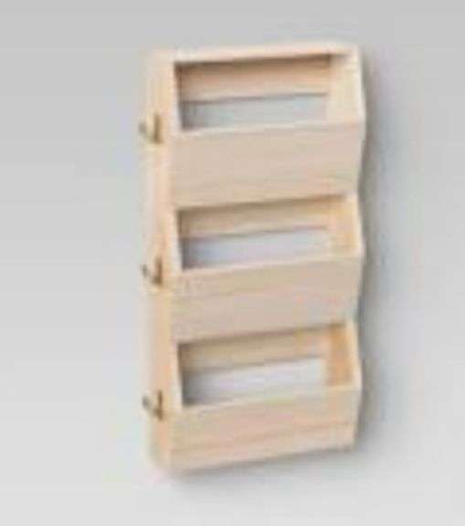 Threshold vertical bin with hooks 24"x12"x4" Metzger Property