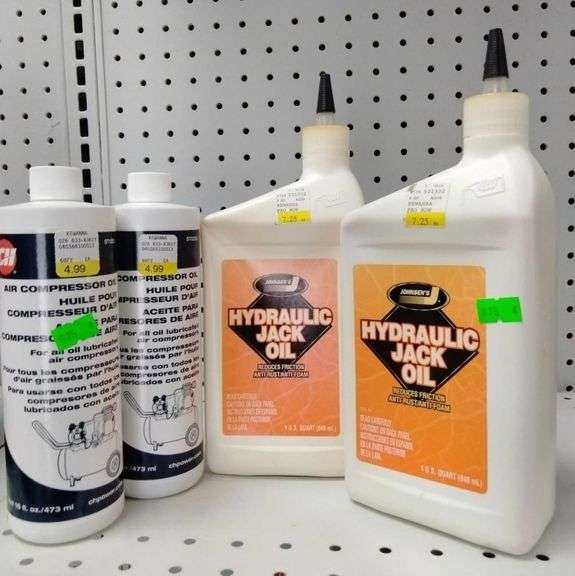 Air compressor oil and hydraulic jack oil Metzger Property Services LLC