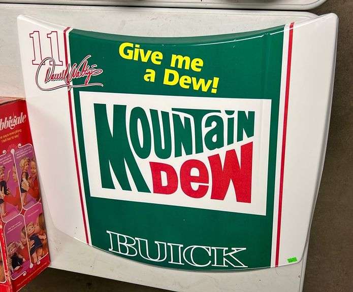 Metal Replica 11 Mountain Dew Car Hood 27”x25” Metzger Property