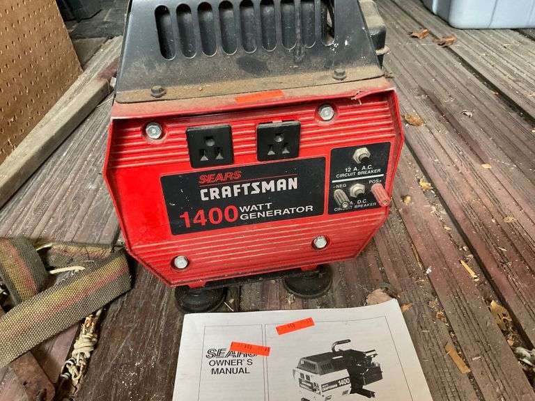Craftsman 1400 Watt Generator Metzger Property Services, LLC