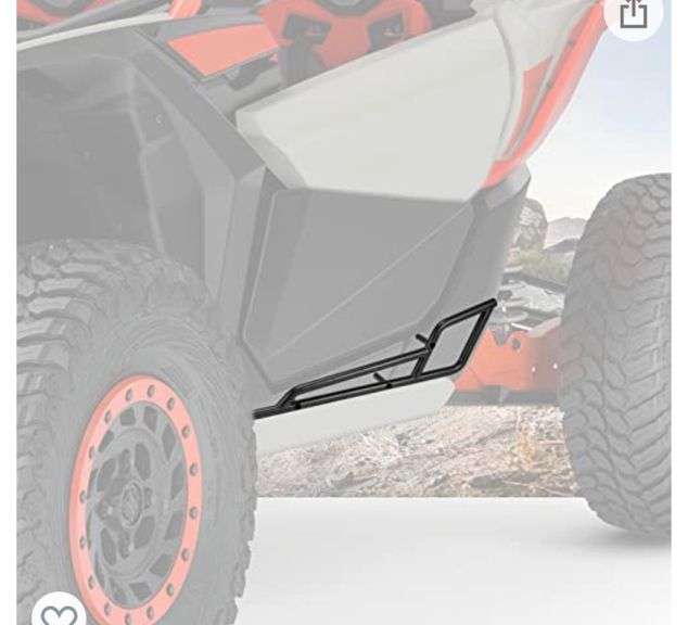 Kanruis Side Nerf Bar for 2017+ Can am Maverick X3, HeavyDuty Steel