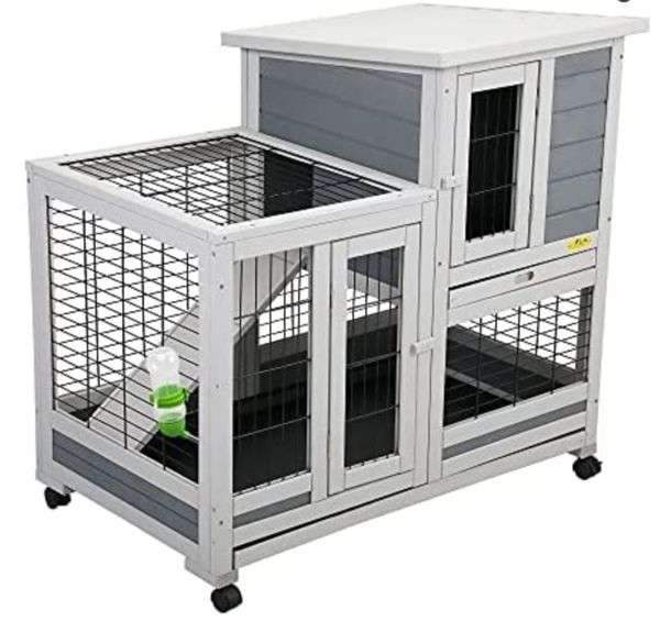 COZIWOW Indoor Outdoor Rabbit Hutch,Small Animal Houses & Habitats