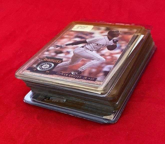 Assorted baseball cards in protective sleeves Metzger Property