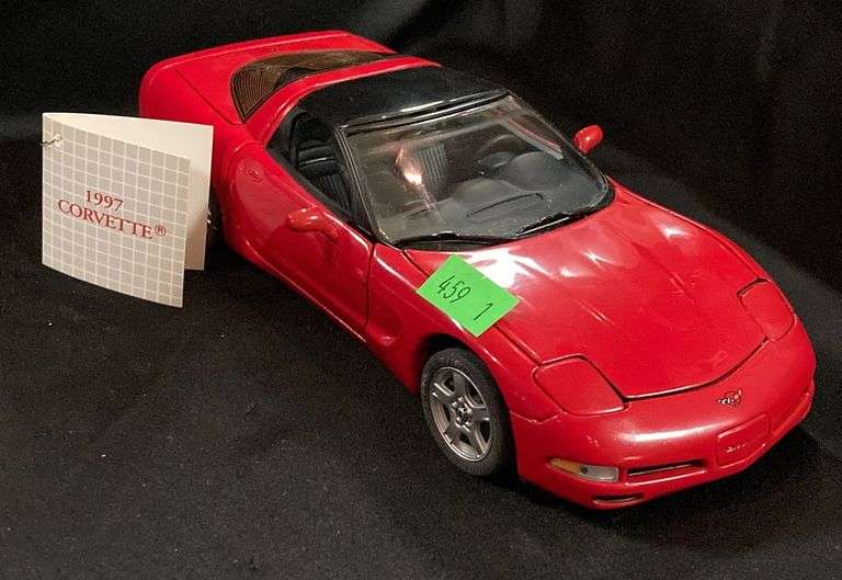 Franklin Mint Chevrolet Corvette Mako Shark 1965 Cabriolet 1:24 Bleu - Comme Neuve