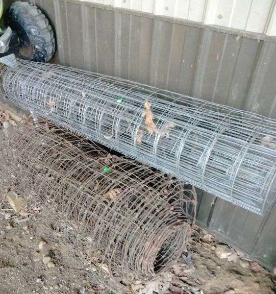 Fencing, plywood, ladder, barrels, crate, fence post Metzger Property