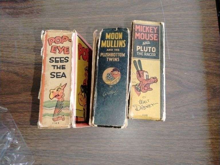Popeye, Mickey Mouse, Moon Mullins Books - Metzger Property Services LLC