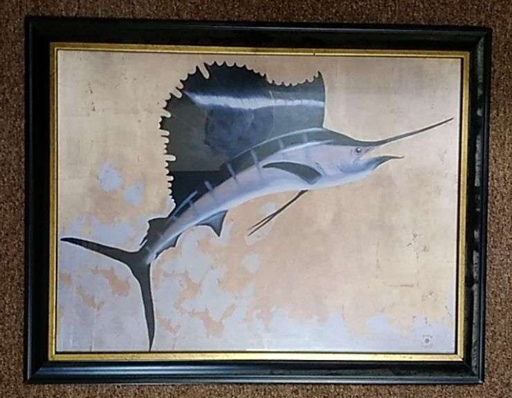 Swordfish print in frame Metzger Property Services LLC