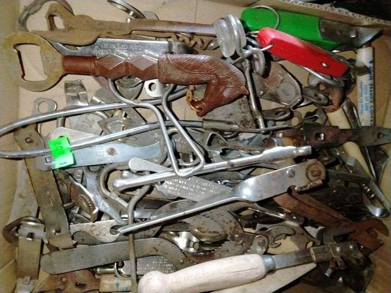 Church keys, bottle openers, can openers and misc. Metzger Property