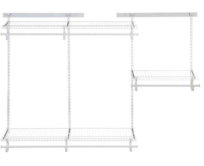 ClosetMaid 2873 ShelfTrack 4ft. to 6ft. Adjustable Closet Organizer Kit