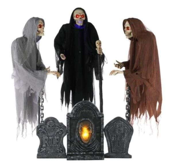 Home Accents Holiday 6 ft. Grave & Bones Animated LED Floating Reapers