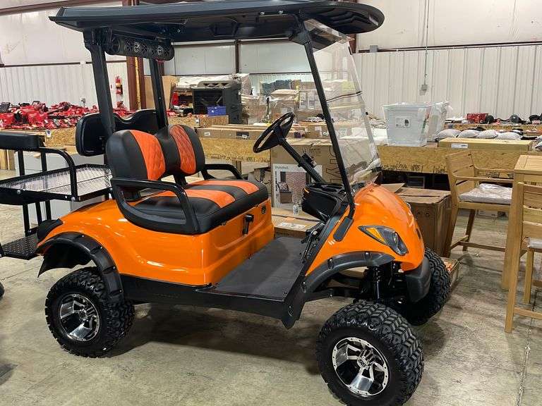 2013 Yamaha Drive golf cart gas, orange, serial JW8317554, comes