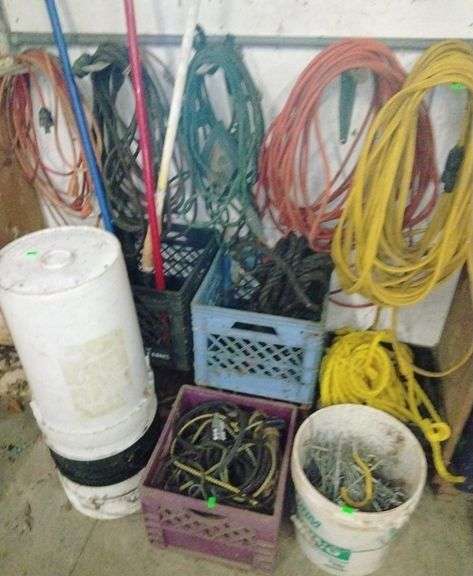Milk Box Stack On Ropes Extension cords, buckets, milk crates, ropes, bungees - Metzger ...