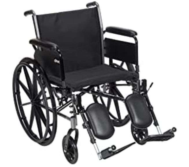 Drive Medical K320DFAELR Cruiser III Lightweight Folding Wheelchair