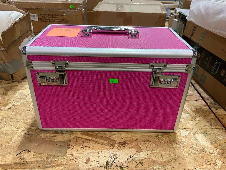 Pink Combination Lock Box, 9.5”H x 15”W x 9”W Metzger Property