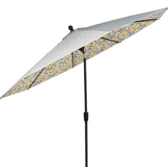 Hampton Bay 10 ft. Aluminum AutoTilt Market Outdoor Patio Umbrella