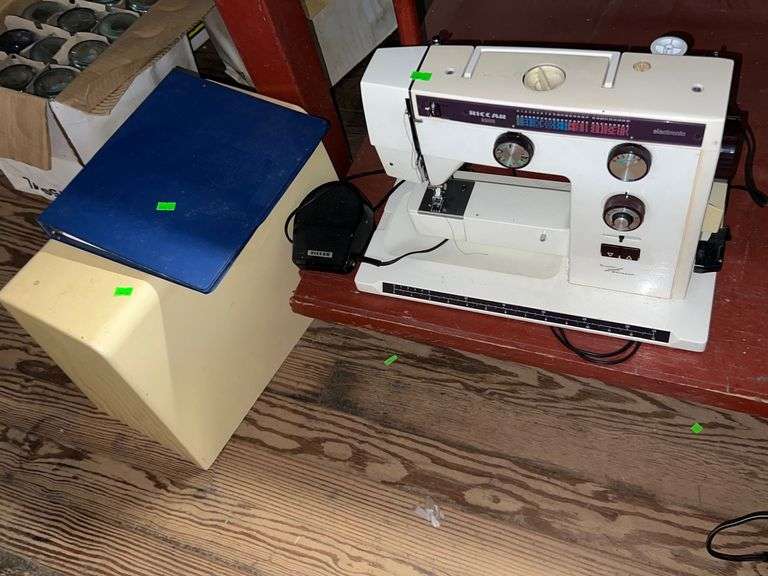 Riccar 9900 Electronic Super Stretch Sewing Machine with carry case