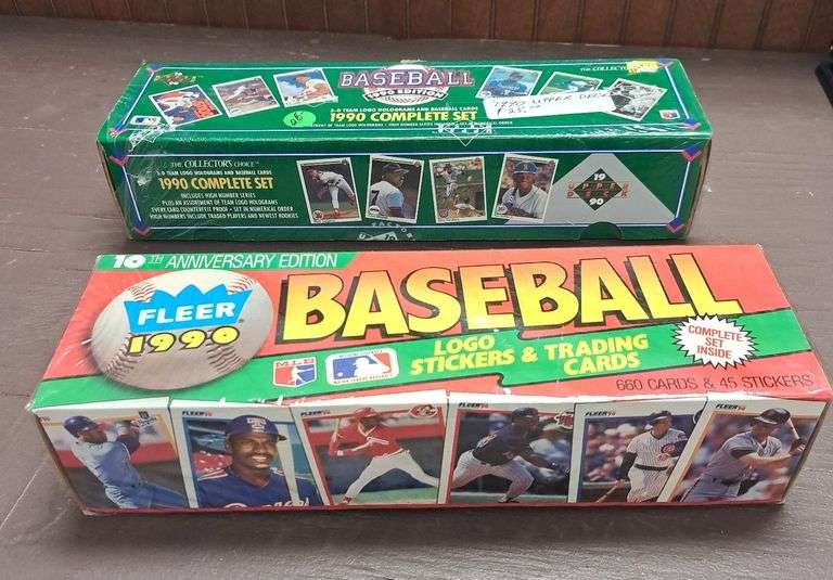 Unopened baseball 1990 edition complete set & unopened 10th anniversary