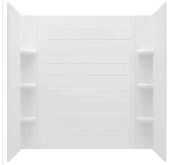 American Standard Ovation Curve 60 in. W x 60 in. H 3Piece Glue Up Alcove Tub Surrounds in