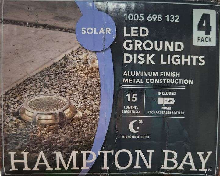 Hampton bay 4 pack LED ground disc lights Metzger Property Services LLC