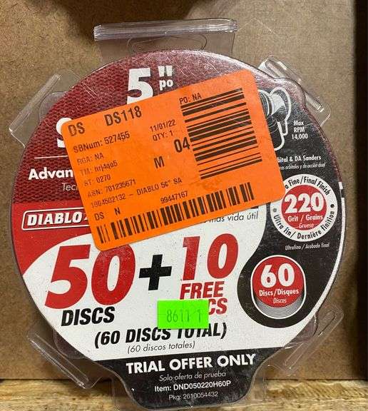 Diablo 50 Disc 220 Grit Sanding Discs Metzger Property Services LLC