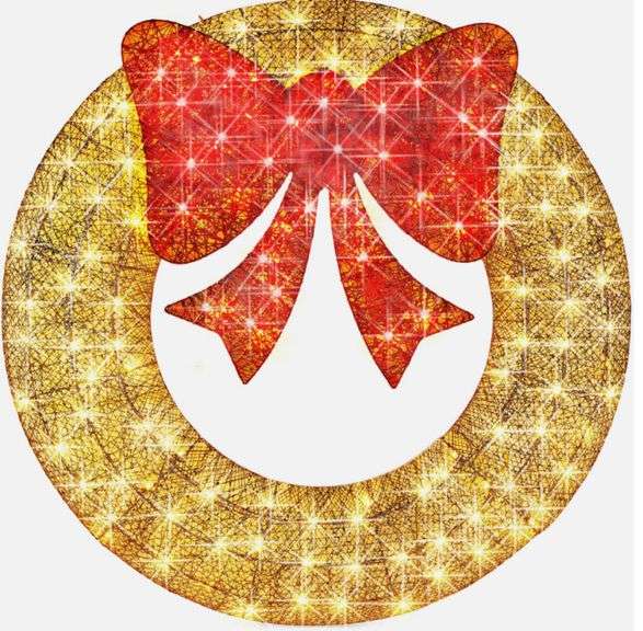Best Choice Products 48in PreLit Outdoor Christmas Wreath Decoration
