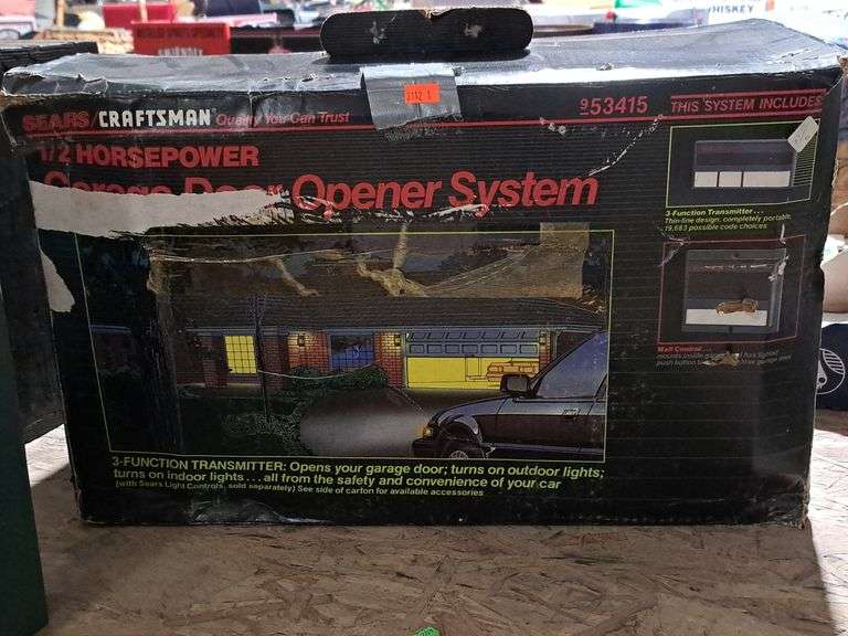 Sears craftsman 1/2 horsepower garage door opener system ⁹53415